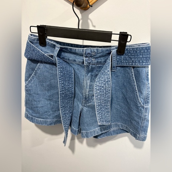 NWT- J CREW DENIM BOW TIE UP SHORTS - Picture 3 of 6